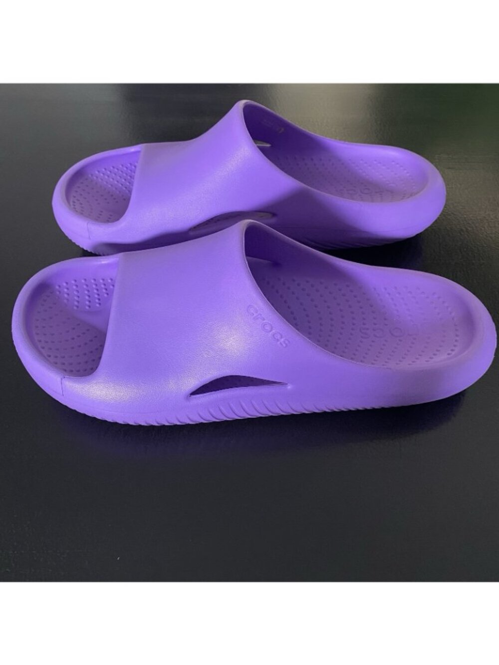 Crocs Mellow Recovery Slide Sandals Men 10 Women 12 Galaxy Purple Waterproof - Picture 4 of 12